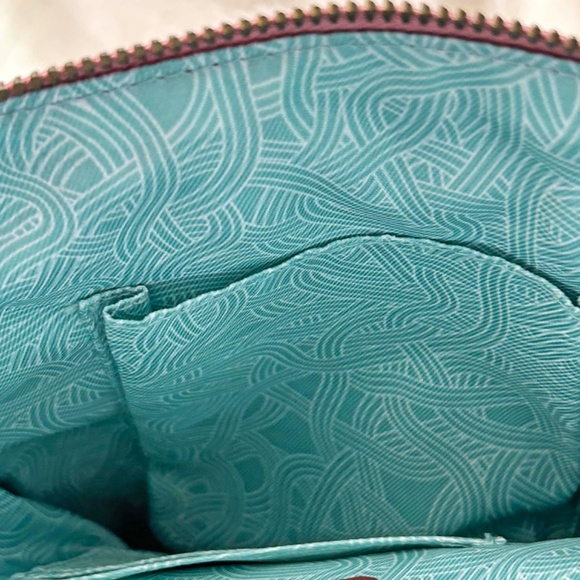 SATCHEL/MINI BACKPACK CONVERTIBLE by THE SAK, LEATHER, MAUVE, TOP ZIPPER CLOSURE - Picture 8 of 12